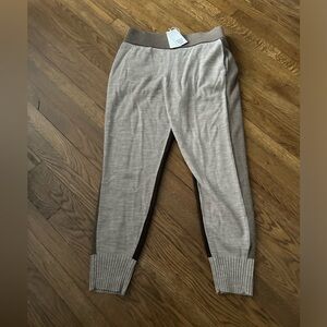 COS cashmere sweatpants brown stripe NWT